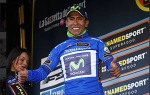 Nairo Quintana asumió el liderato de la Tirreno Adriático.