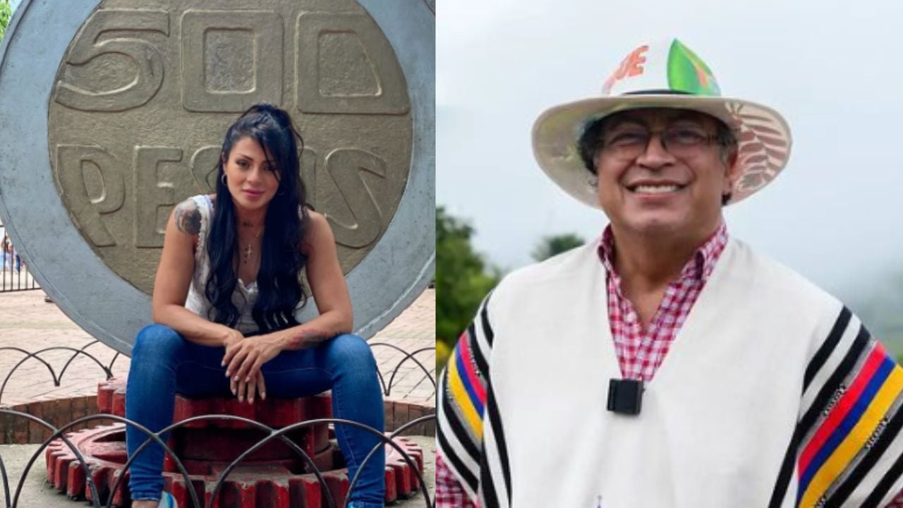 La cantante Marbelle y el presidente electo de Colombia Gustavo Petro