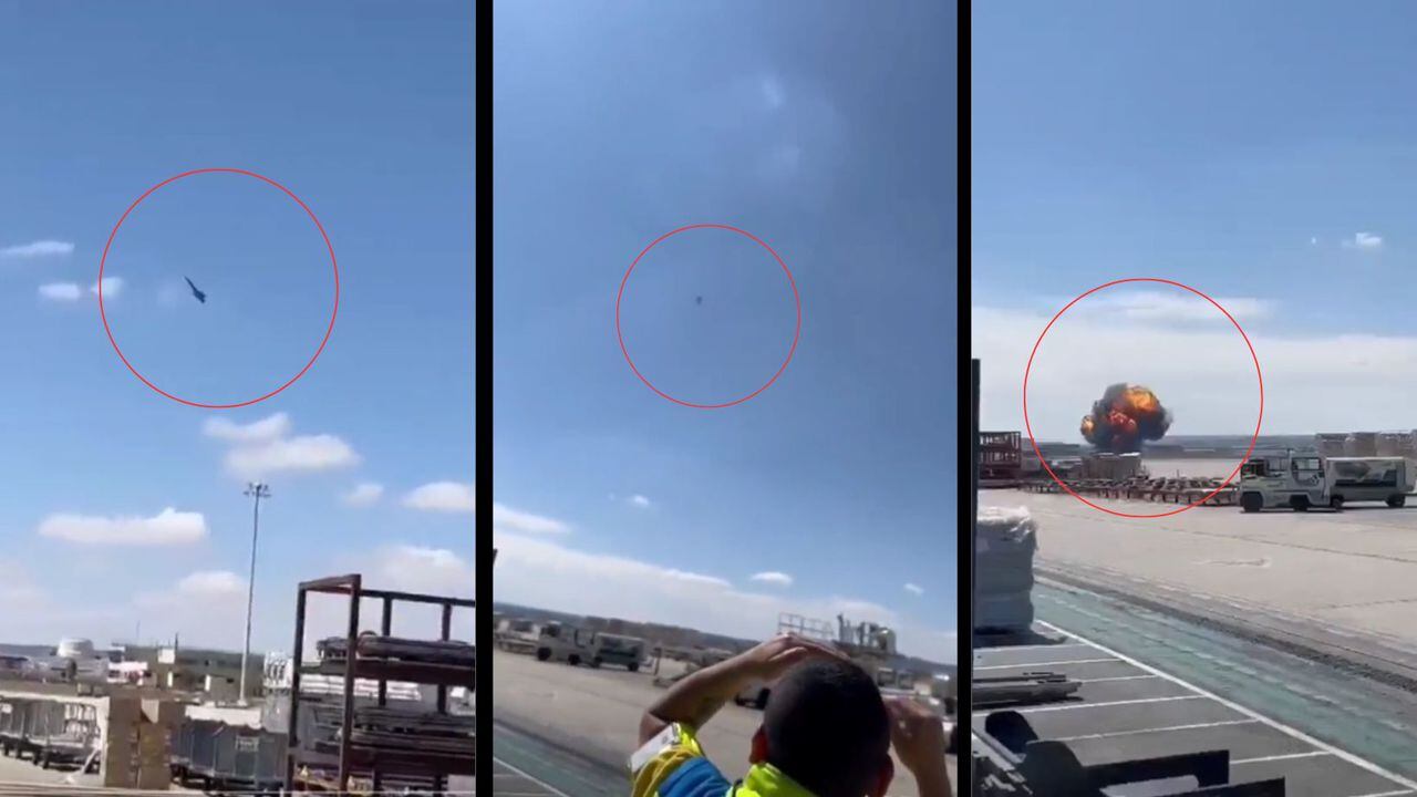 Video: Así fue el impactante momento en el que avión de guerra se estrelló en exhibición militar