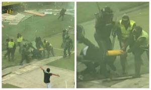 Hincha de Nacional fue detenido y golpeado con un extintor en la cabeza