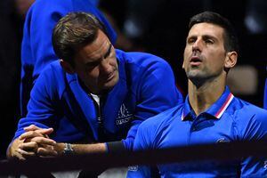 Roger Federer y Novak Djokovic, tenistas europeos.