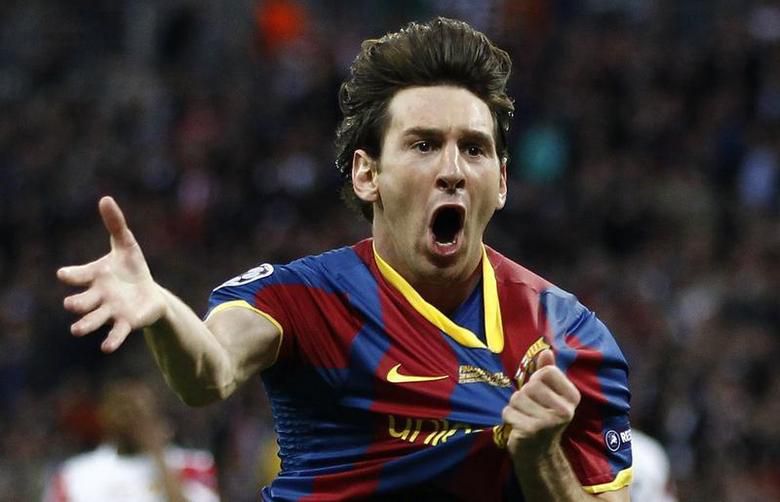 Lionel Messi en la final de la Champions 2011.