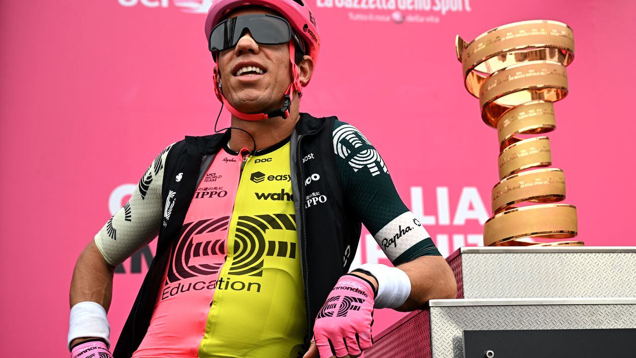 TERNI, ITALY - MAY 13: Rigoberto Urán of Colombia and Team EF Education-EasyPost prior to the 106th Giro d'Italia 2023, Stage 8 a 207km stage from Terni to Fossombrone / #UCIWT / on May 13, 2023 in Terni, Italy. (Photo by Getty Images/Stuart Franklin)