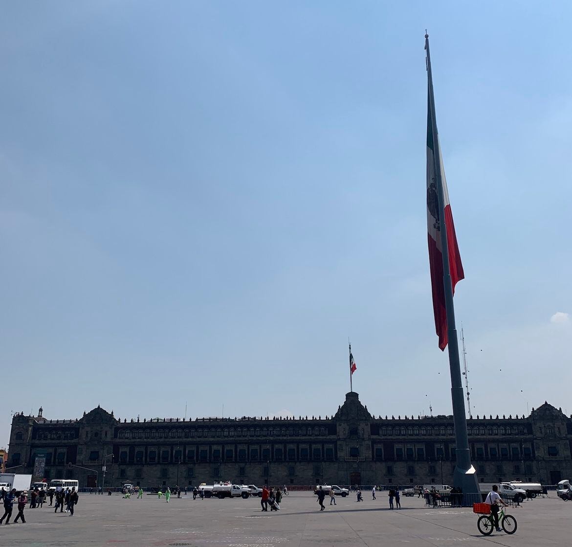 El Palacio Presidencial de México, en el Zócalo.