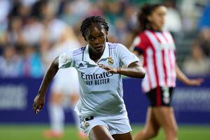 Linda Caicedo en el duelo de la Copa de la Reina.