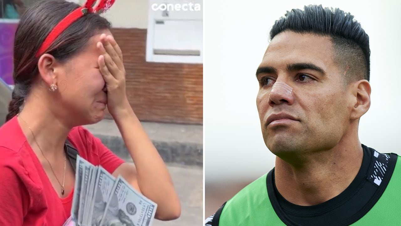 Falcao le alegró la vida a una vendedora ambulante venezolana