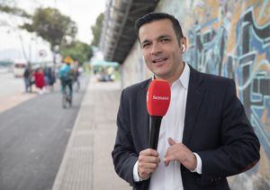 Juan Diego Alvira en el paro de taxistas