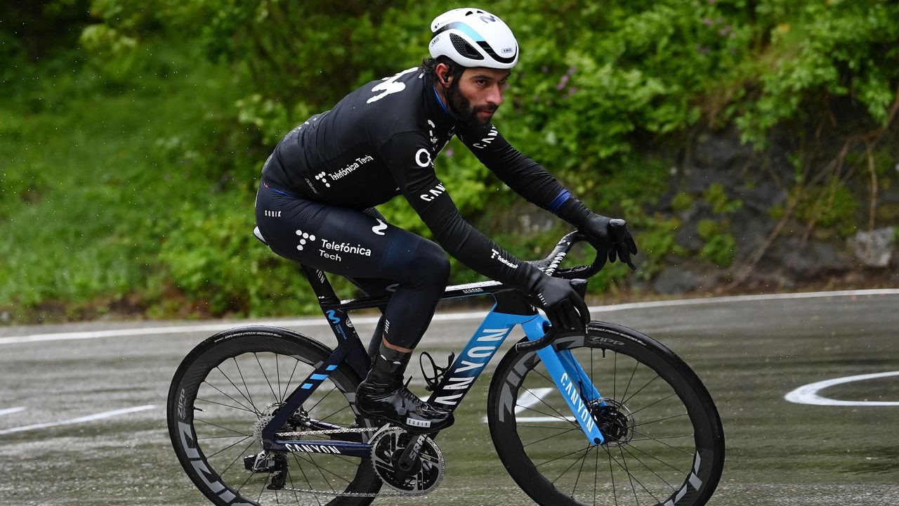 VIAREGGIO, ITALY - MAY 16: Fernando Gaviria of Colombia and Movistar Team competes during the 106th Giro d'Italia 2023, Stage 10 a 196km stage from Scandiano to Viareggio / #UCIWT / on May 16, 2023 in Viareggio, Italy. (Photo by Tim de Waele/Getty Images)