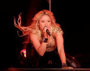 Shakira durante su concierto en el Parque Simon Bolivar de Bogota el 12 de Marzo de 2011. FOTO:Gerardo GOMEZ JET SET