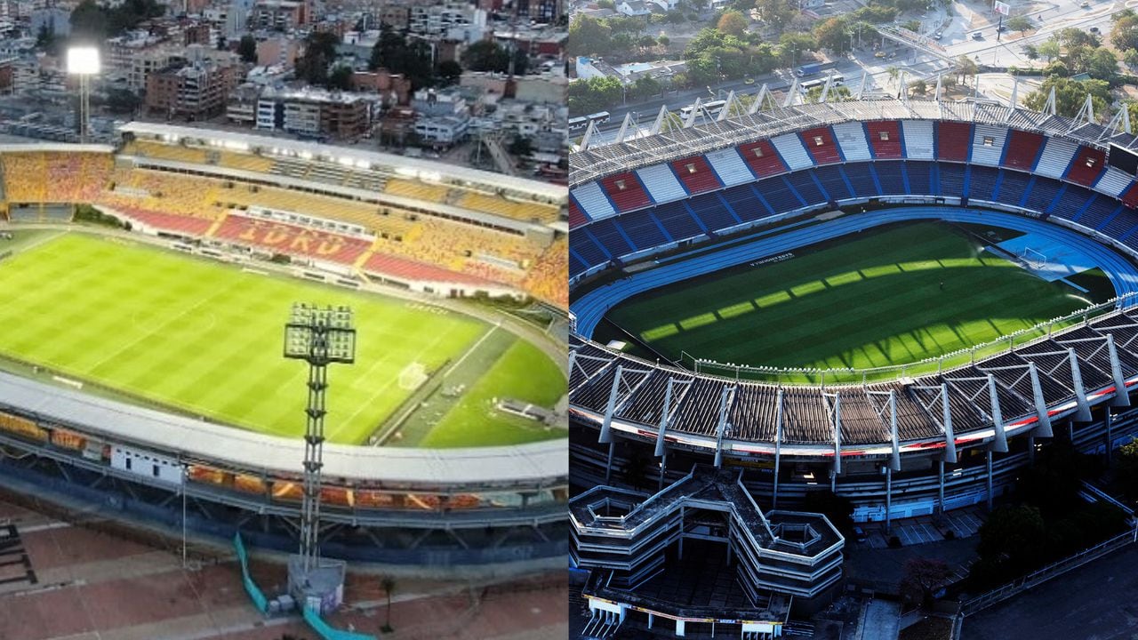 Estadios de Bogotá y Barranquilla