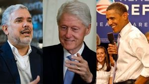 Iván Duque, Bill Clinton y Barack Obama