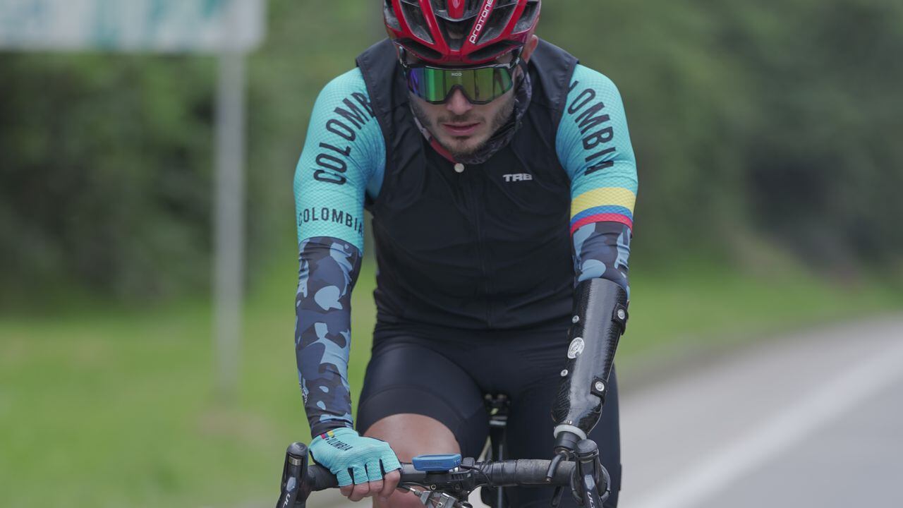 Edwin Matiz, ciclista paralímpico del Equipo Colombia