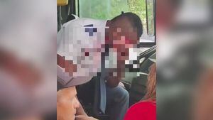 El conductor resultó herido en el rostro.