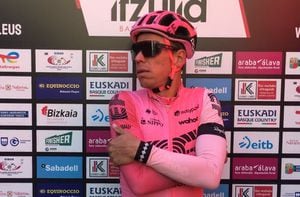 Rigoberto Urán, en la Vuelta al País Vasco.