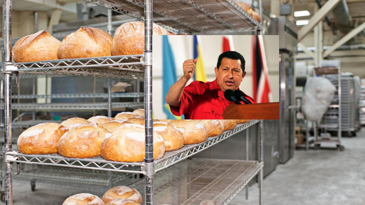 El cuadro de Hugo Chávez en panaderia colombiana que desató furia de venezolanos