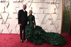 Will Smith, se fue, y Jada Pinkett Smith llegó a los Oscars el domingo 27 de marzo de 2022, en el Teatro Dolby en Los Ángeles. (Foto de Jordan Strauss / Invision / AP)