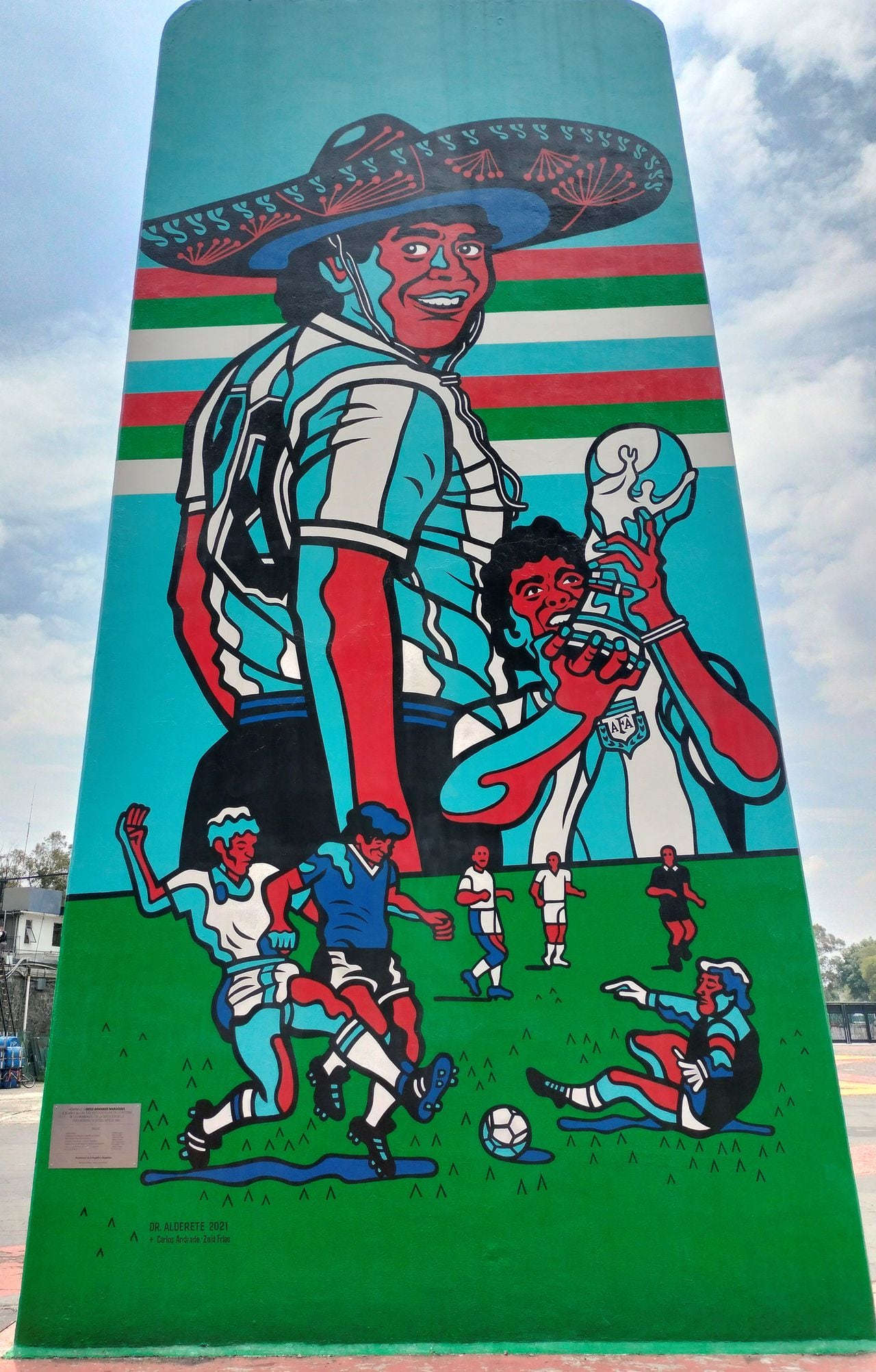 Mural Diego Maradona, Estadio Azteca