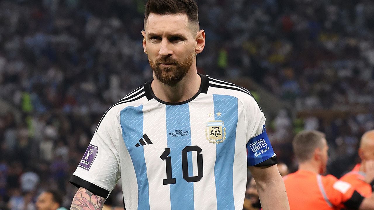 Lionel Messi, jugador de la Selección Argentina, durante la final contra Francia.