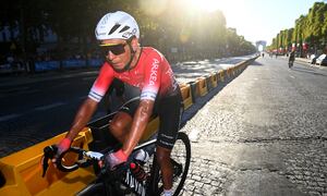 PARIS, FRANCE - JULY 24: Nairo Alexander Quintana Rojas of Colombia and Team Arkéa - Samsic reacts after the 109th Tour de France 2022, Stage 21 a 115,6km stage from Paris La Défense to Paris - Champs-Élysées / #TDF2022 / #WorldTour / on July 24, 2022 in Paris, France. (Photo by Tim de Waele/Getty Images)