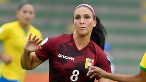 Sonia O'Neill con la Selección Venezolana vs. Brasil en la Copa América Femenina 2022