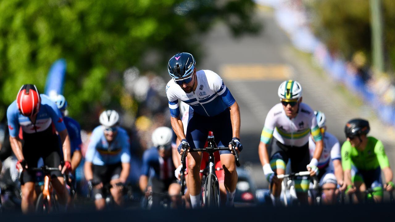 WOLLONGONG, AUSTRALIA - SEPTEMBER 25: Guy Sagiv of Israel during the Men's Elite Road Race at the UCI Road World Championship in Wollongong on September 25, 2022. (Photo by Steven Markham/Icon Sportswire via Getty Images)