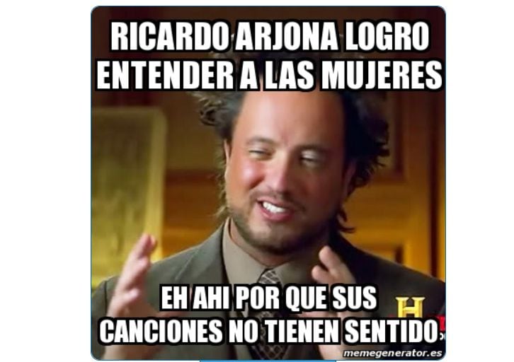 Mujeres, meme Ricardo Arjona