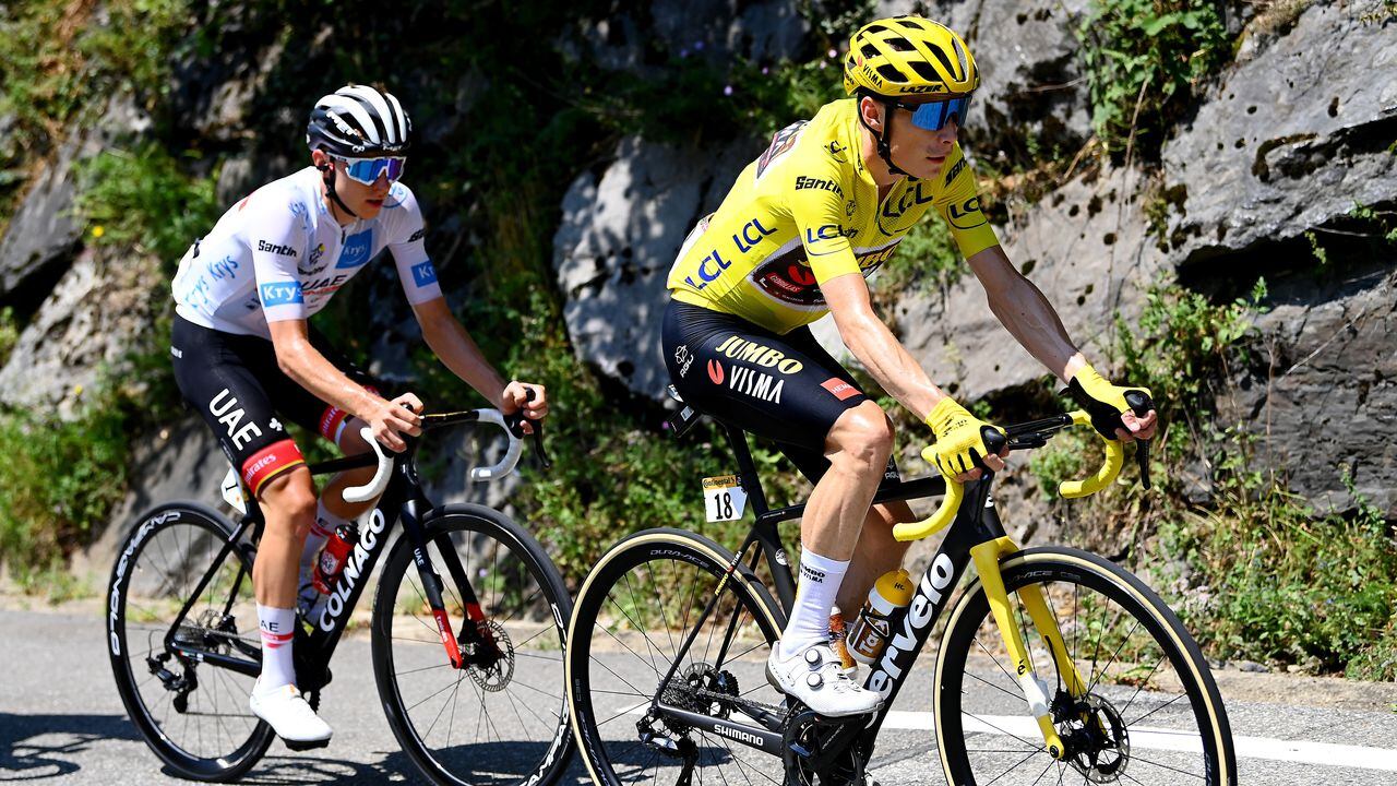 Pogacar y Vingegaard en la Etapa 18 del Tour de Francia 2022