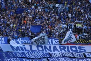 Aficionados de Millonarios en el Estadio El Campín