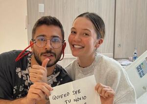 Pareja de famosos artistas e influenciadores colombianos.