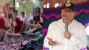 Natalia París y Gustavo Petro