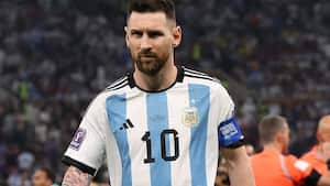 Lionel Messi, jugador de la Selección Argentina, durante la final contra Francia.