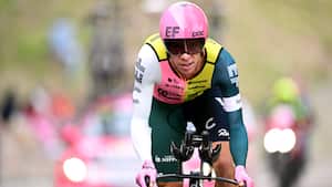 ORTONA, ITALY - MAY 06: Rigoberto Urán of Colombia and Team EF Education-EasyPost sprints during the 106th Giro d'Italia 2023, Stage 1 a 19.6km individual time trial from Fossacesia Marina to Ortona / #UCIWT / on May 06, 2023 in Ortona, Italy. (Photo by Stuart Franklin/Getty Images,)