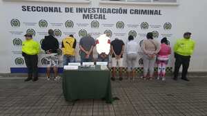 Cinco hombres y tres mujeres, integrantes de 'Los Calimío', fueron capturados.