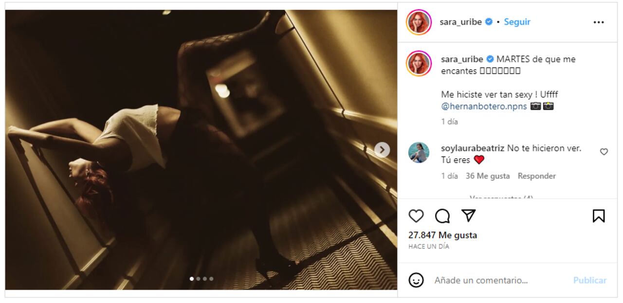 Foto: Instagram @sara_uribe