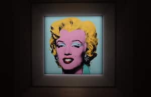 Shot Sage Blue Marilyn se encuentra entre las pinturas más icónicas de la historia y será la obra de arte del siglo XX más cara jamás vendida en una subasta. Foto: Agencia AFP