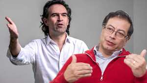 Federico Gutiérrez y Gustavo Petro, en busca de los votos del centro.