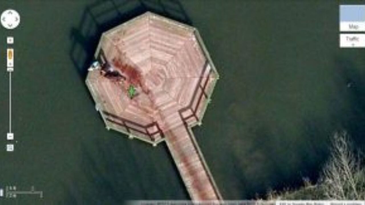 La macabra imagen que se encuentra en Google Maps si se buscan las coordenadas "52.376552,5.198309”
