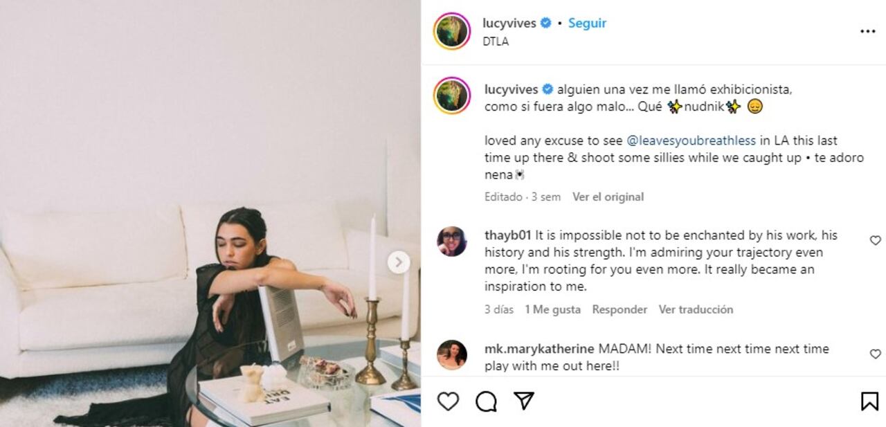 Foto: Instagram @lucyvives