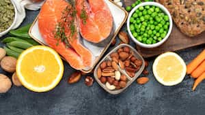 Referencia de algunos alimentos que contienen vitamina B.