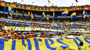 Aficionados del equipo Tigres UANL de México durante un partido de la Liga Mexicana.
