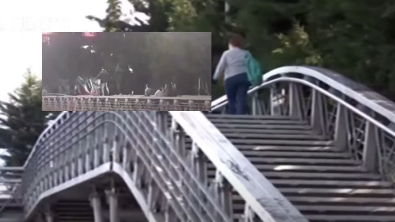 La aterradora “acrobacia” que jóvenes hicieron en puente de Bogotá, casi termina en tragedia