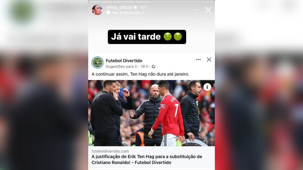 Publicación de Elma Aveiro, hermana de Cristiano Ronaldo.