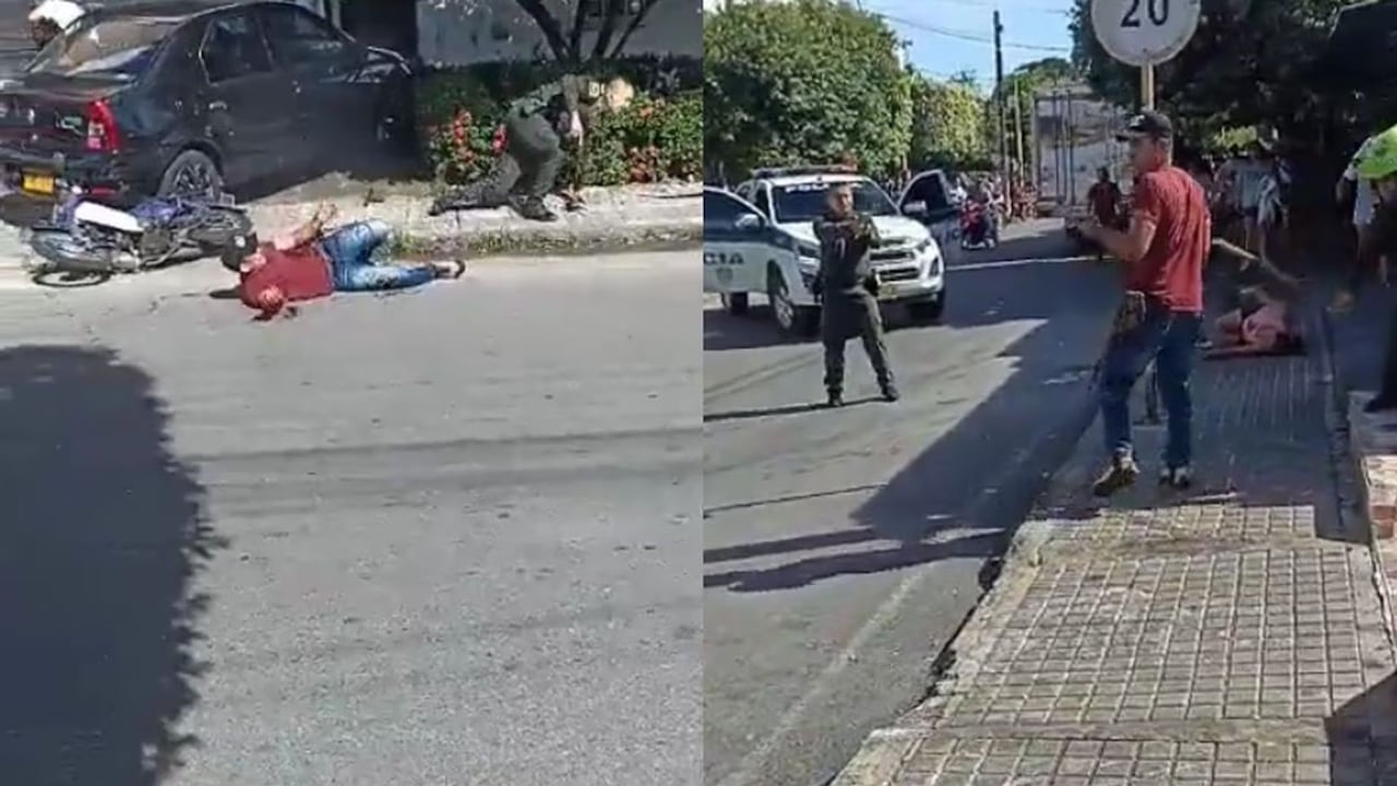 Impactantes imágenes, en video quedó el momento en que hombre fue abatido luego de matar a su esposa