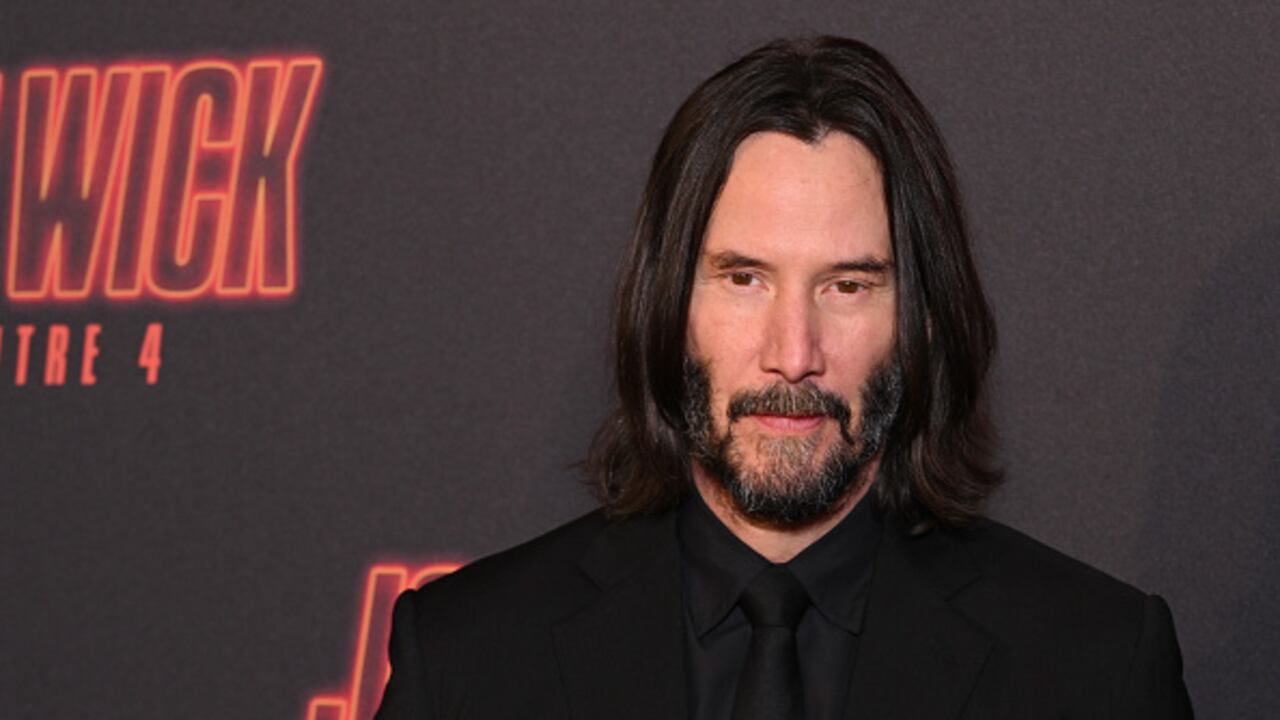 Keanu Reeves en la premier de 'John Wick 4', en París.