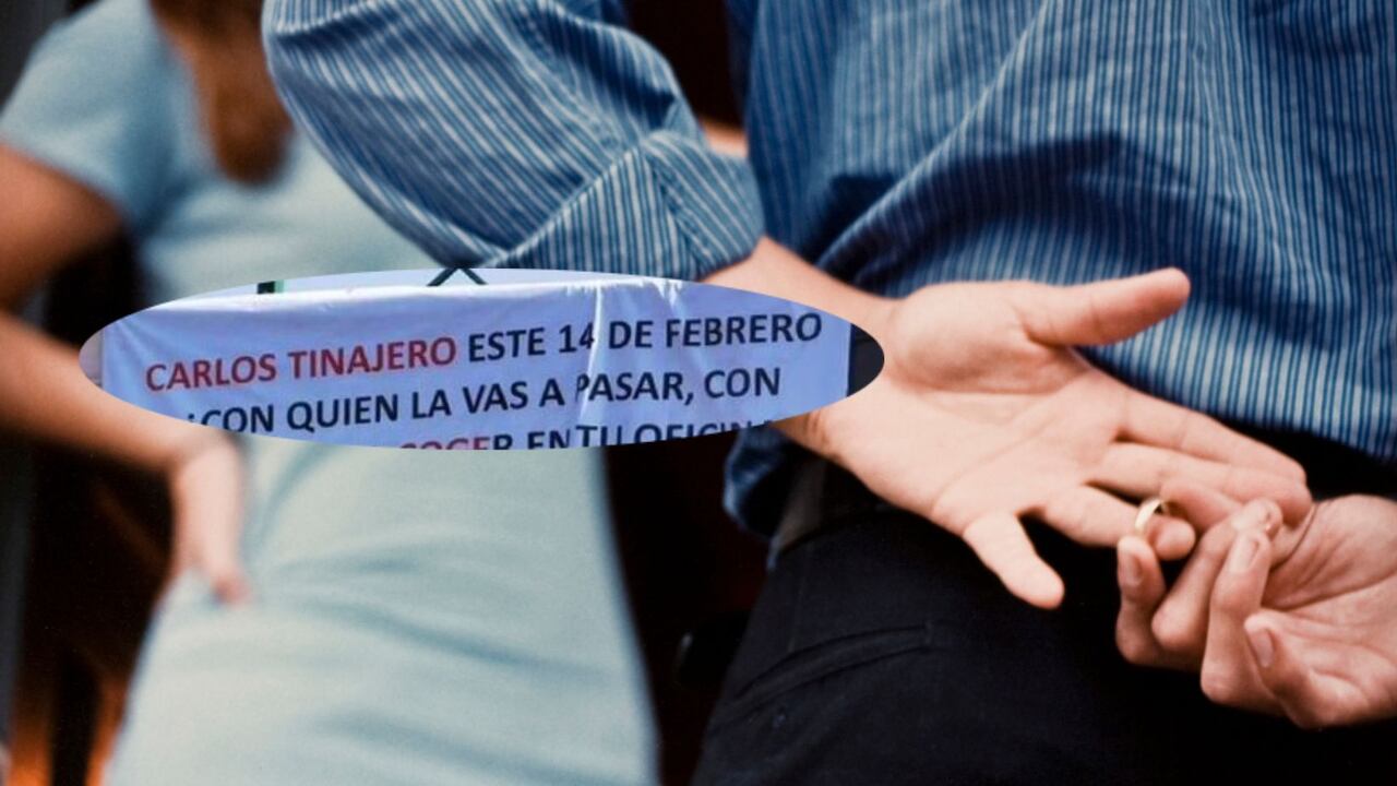 Mujer descubrió que su amante tenía otras mujeres y decidió boletearlo con enorme cartel