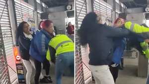 En la grabación se observa que un hombre trató de intervenir