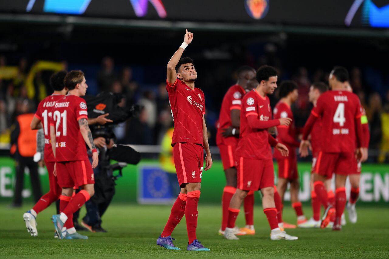 Luis Díaz en el partido contra el Villarreal en la semifinal de la Champions League