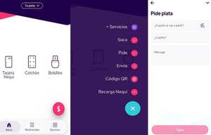 Opción para pedir plata por Nequi