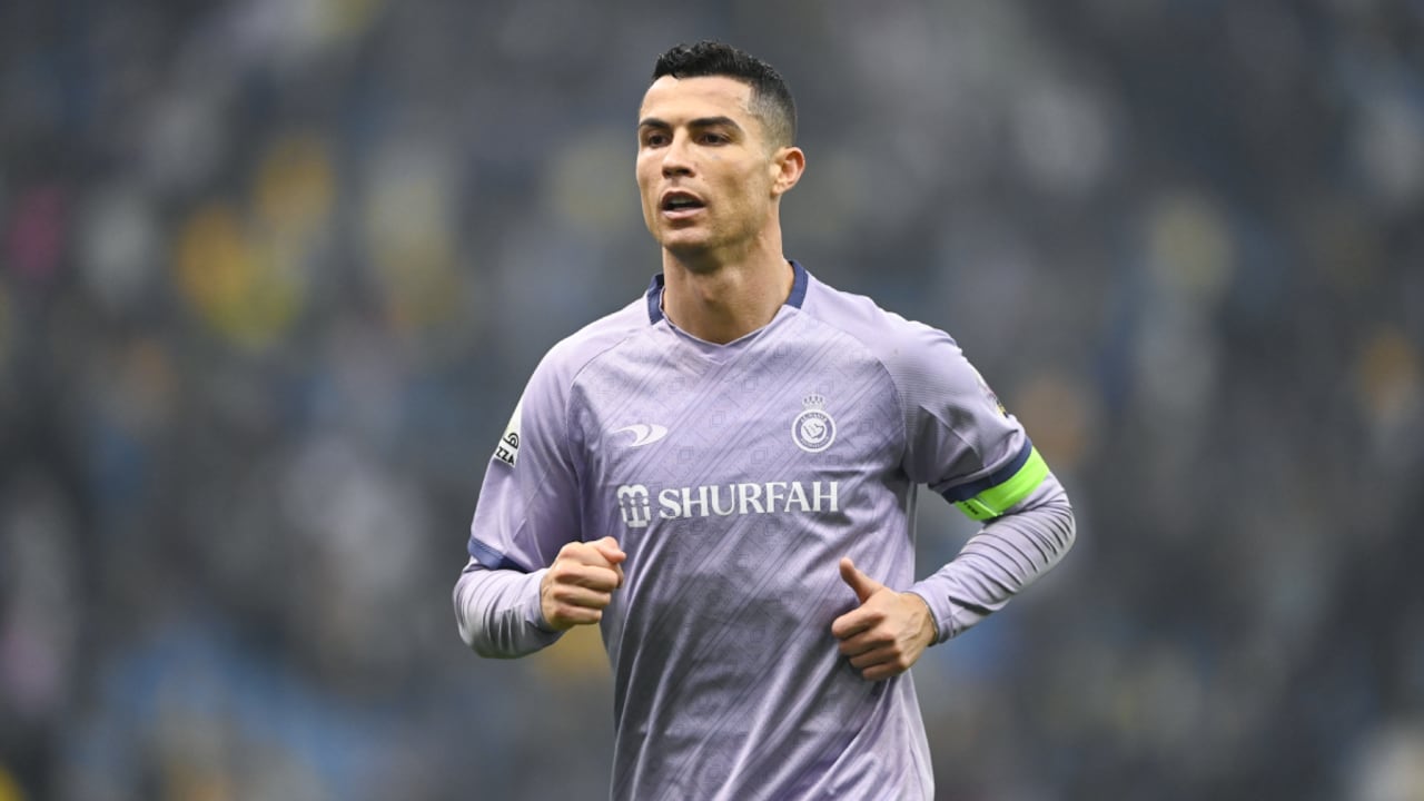RIYADH, SAUDI ARABIA - JANUARY 26: Cristiano Ronaldo of Al Nassr FC during the Saudi Super Cup match between Al Ittihad and Al Nassr at King Fahd International Stadium on January 26, 2023 in Riyadh, Saudi Arabia. (Photo by Getty Images/Sam Bagnall - AMA)