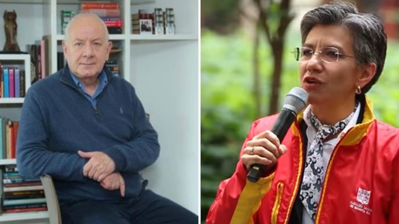 La alcaldesa Claudia López y el periodista Felipe Zuleta